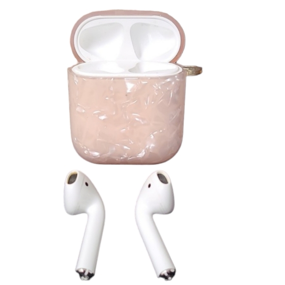 Apple airpods upgraded wireless charging case pink marble protective outer case - Picture 2 of 3